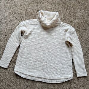 Talbots Elegant Cream Turtleneck Sweater